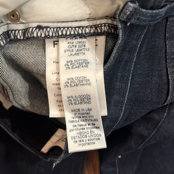 Frame Denim Ali High Rise Skinny Jeans in Lauretta Triange Hem Dark Wash Size 25 - Picture 5 of 5